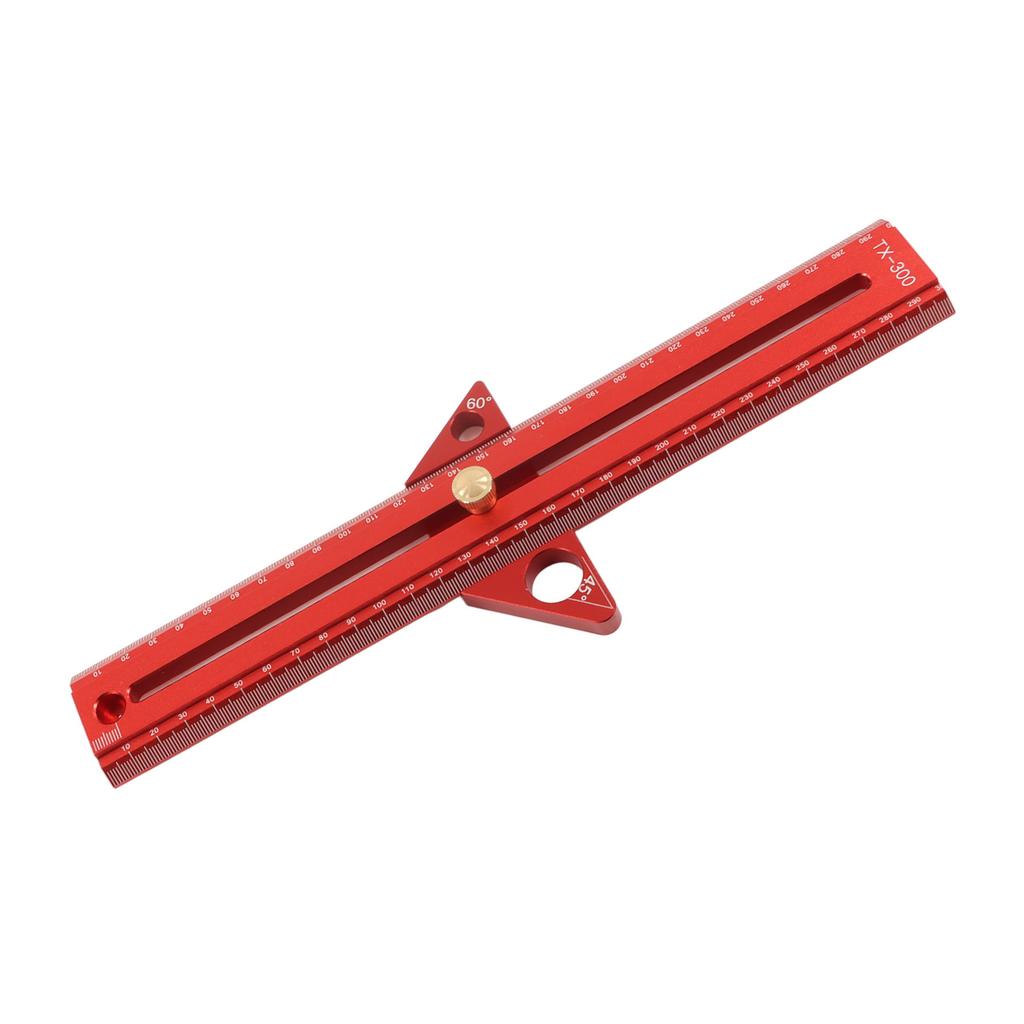 Woodworking T Track Ruler Multifunctional Aluminum Alloy Portable Wood Measuring Angle Ruler