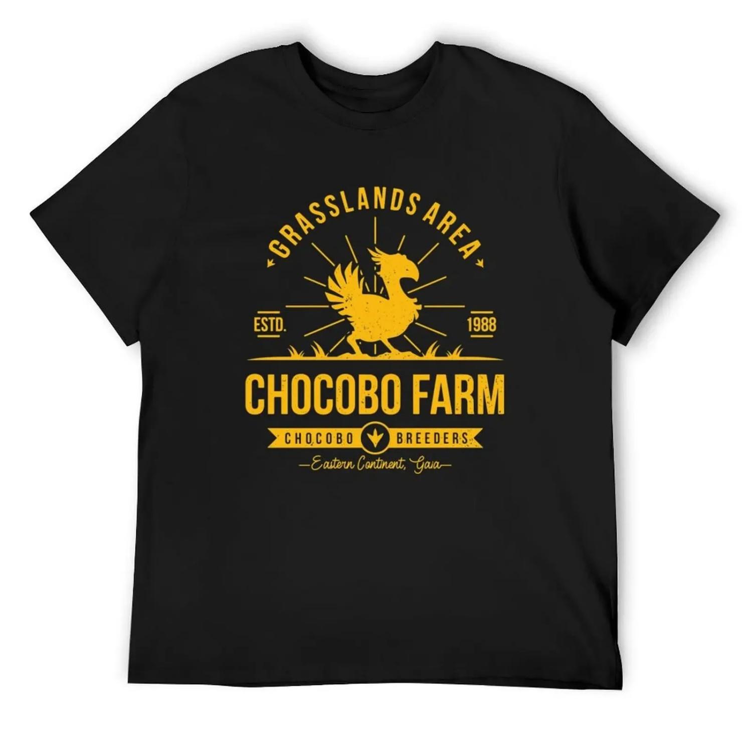 Chocobo Farm T-Shirt T-shirts man anime t shirts vintage t shirts mens designer t shirt S