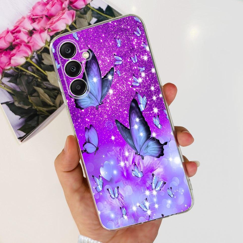 For Samsung Galaxy A25 5G 2023 Case Samsung A15 5G A35 A555G Transparent Soft TPU Etui With Fashion Pattern Galaxy A15 4G Cover