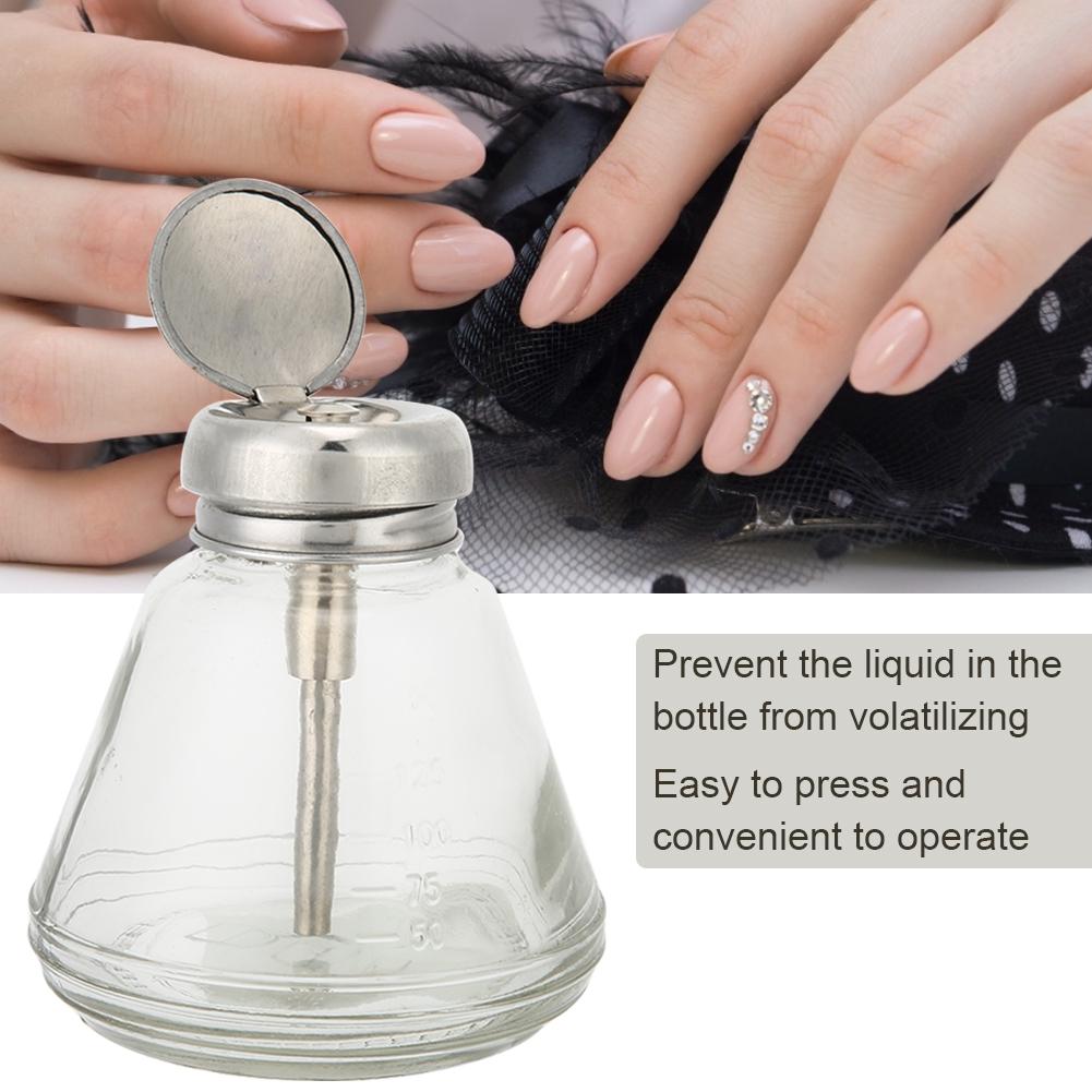 150ml Nail Art Pump Spender Transparent Flüssigkeitsbehälter Pressflasche Zubehör Pumpflasche