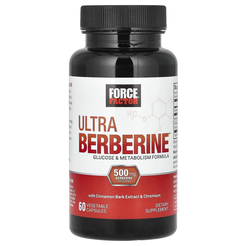 Ultra Berberine, Glucose & Metabolism Formula, 60 Veggie Caps (250Mg Per Capsule)