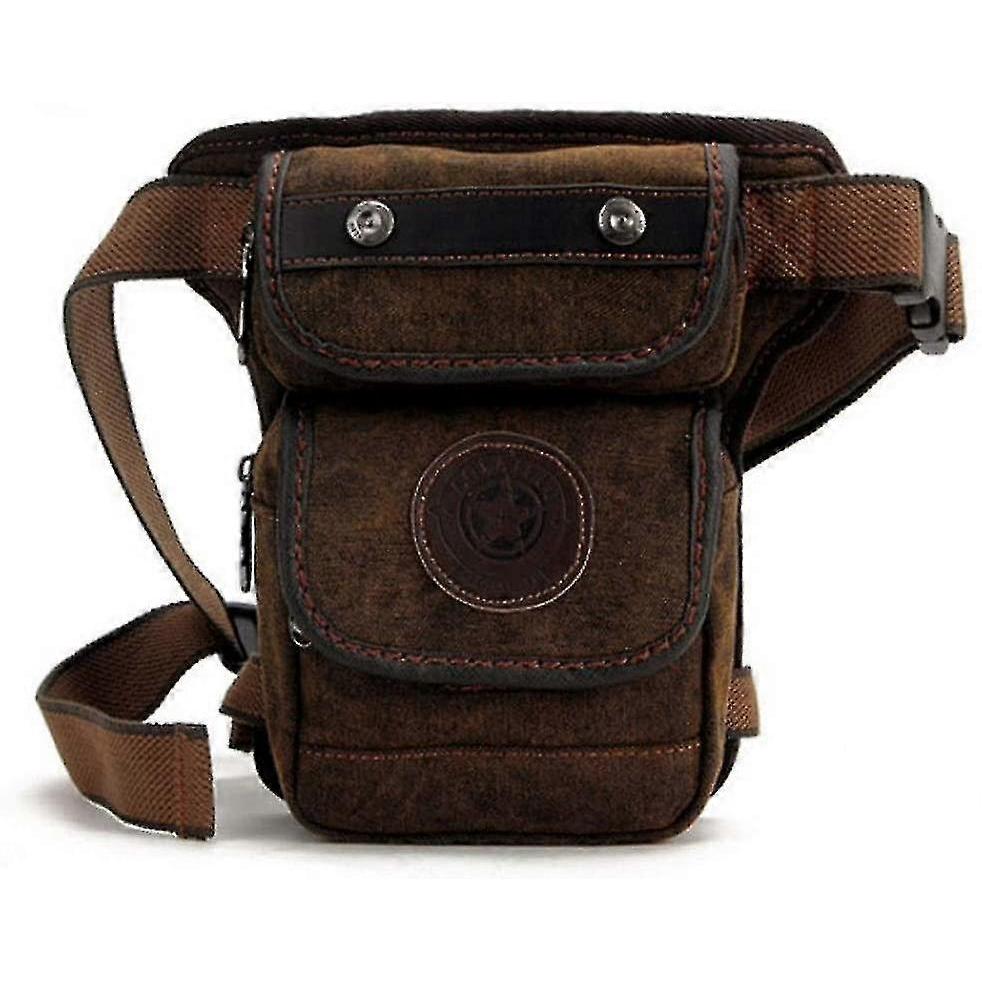 Men Drop Leg Bag Thigh Pouch Motorcycle Tactical Military Canvas Belt Fanny Pack