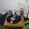 Retro Vinyl Record Player LP Turntable Portable Record Player Vintage Gramophone 3 Speed BT5.0 Wireless Speakers Line
