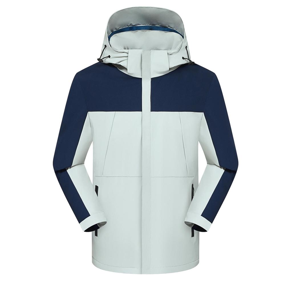 Personalized Windproof 3-in-1 Jacket: Solid Color, Custom Logo, Unisex Design, Thick Workwear