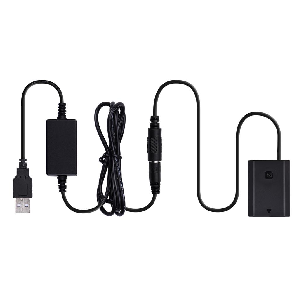 Andoer DR-FZ100 DC Coupler Dummy Battery Výměna baterie NP-FZ100 s USB DC konvertorem napájení