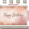 2D plane 1 piece of rose gold glittering font birthday wish message