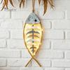 Coastal Theme Interior Bohemian Wooden Fish Wall Decor With/without LED Lights, Retro Hanging Ornament Craft for Entryway Bedroom Living Room