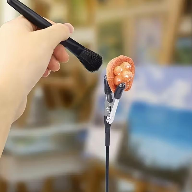 ABS Stainless Steel Figure Painting Support With Brush Set Secure Drying Platform For Miniature Models And Crafts