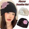Elegant Flower Beanies Hat Sweet Sunscreen Cap Cute Knitted Hat  Spring and Summer