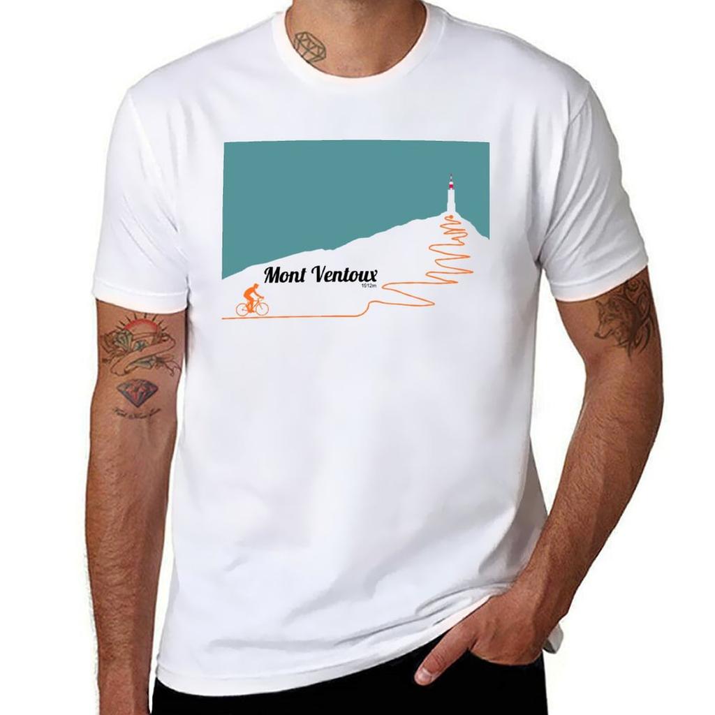 Camiseta de Arte Ciclismo Mont Ventoux tops de verano nueva edición ropa para hombre