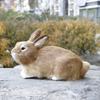 Lifelike Faux Fur Rabbit Toy Realistic Rabbit Doll Animal Figurines  Gift Home Decor Crafts Desktop Ornaments Photography Props