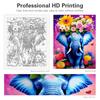 RUOPOTY Frame Diy Paint By Numbers For Adults Beginners Flower And Elephant Animal Wall Art Picture On Numbers For Home Decors