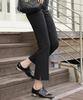 Ppaeppae Domestic Secret Waistband Side Slit Semi-Bootcut Stretch Slacks