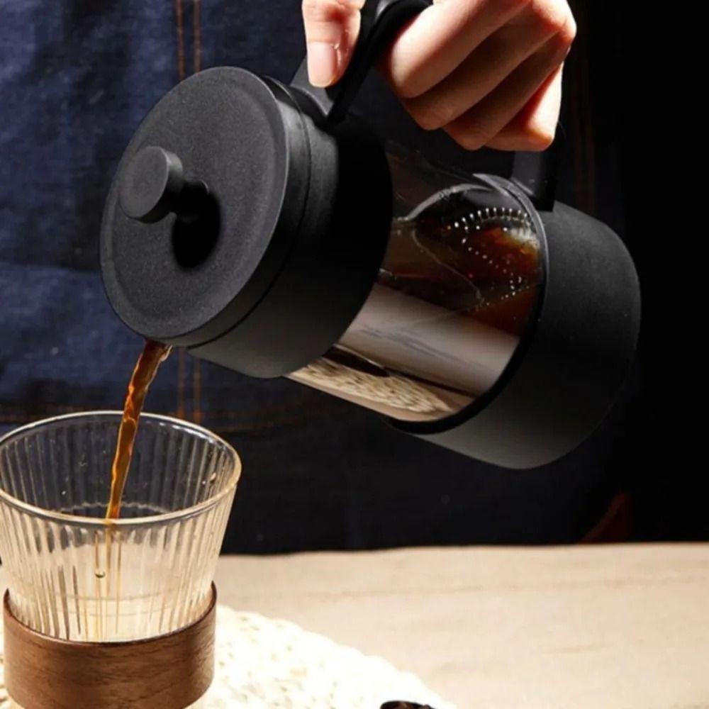 Thickened Glass French Press Coffee Maker Heat Resistant Hand Punch Pot  Home Brewing