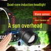 Lanterna de Cabeça Recarregável Quad-Core Zoomável Bem Acordada