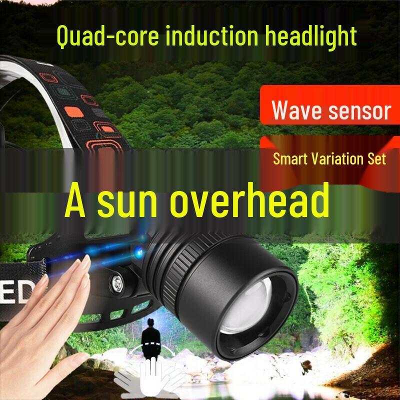 

WIDE AWAKE Quad-Core Zoomable Rechargeable Headlamp