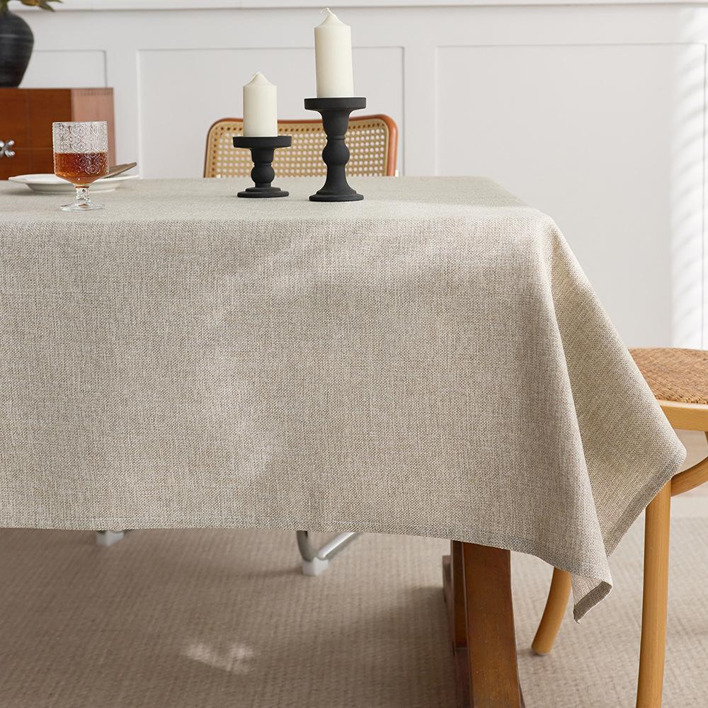 Solid Color Linen Tablecloth, Table Flag Elegant and Noble Kitchen Supplies Home Decorations  Easter Table Mats Picnic Supplies Linen Tablecloths