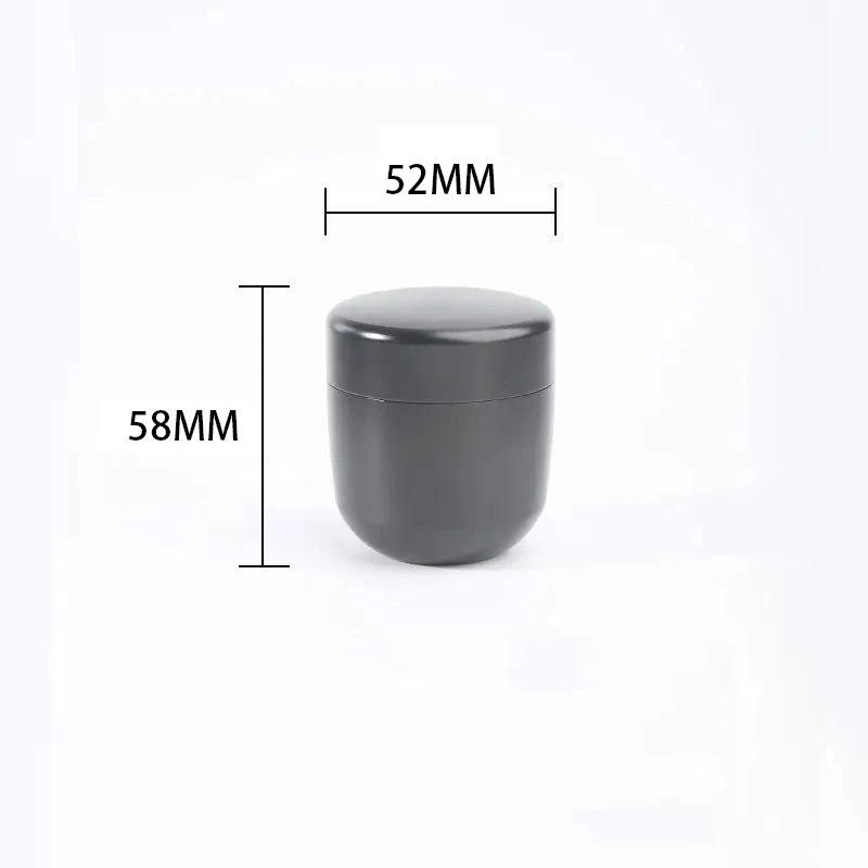 1pc Mini Food Nut Candy Storage Container Portable Sealed Jar Metal Box Aluminum Alloy Travel Moisture-proof Solid Color Tea Can