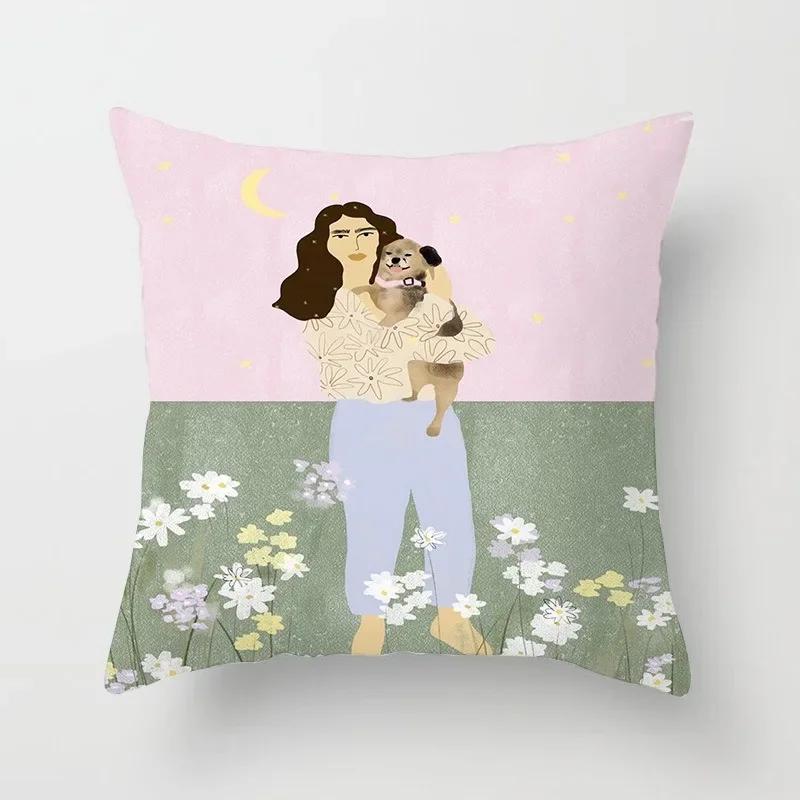 Office Sofa Cushion Cover Matisse Style Camera Record Player Printed Pillow Cover Luxury Home Decor Cushion Cover
