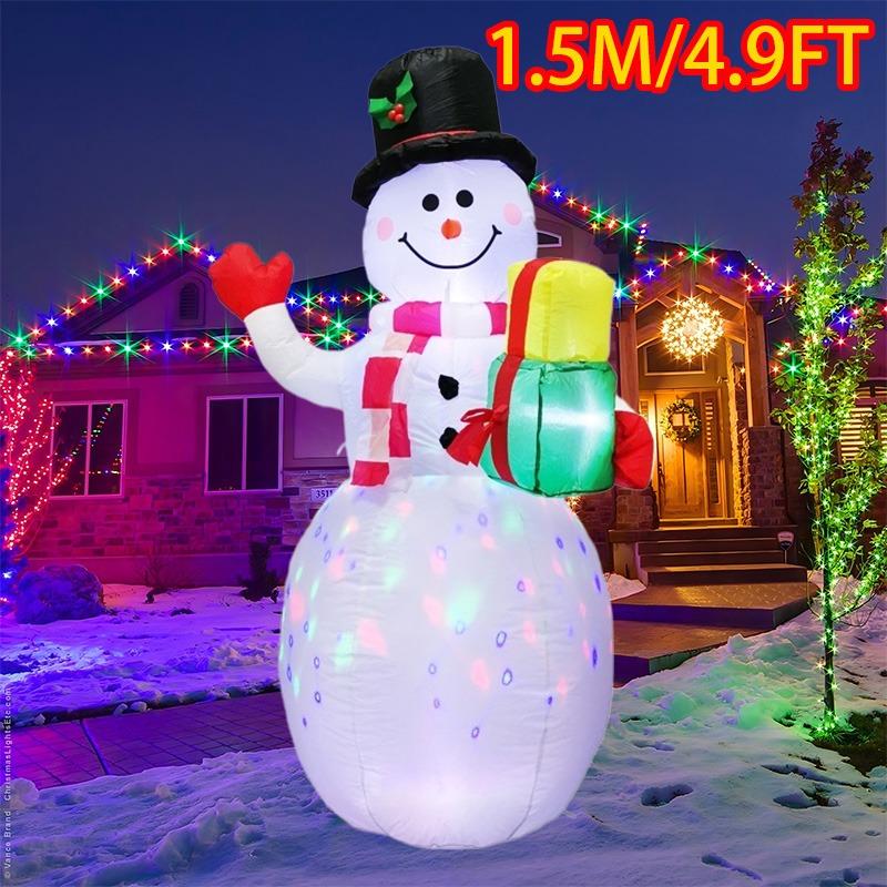 Christmas Tree Inflatable Style Decorations Built-in LED Lights Inflatable Model Indoor Outdoor Ornament Xmas Party Garden Decor
