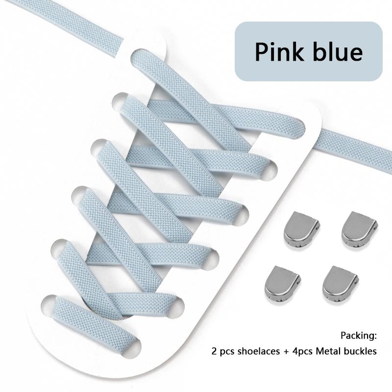 Elastic Laces Sneakers No Tie Shoe Laces 8MM Widened Flat Shoelaces Without Ties Kids Adult Sports Shoelace Shoes Accessories
