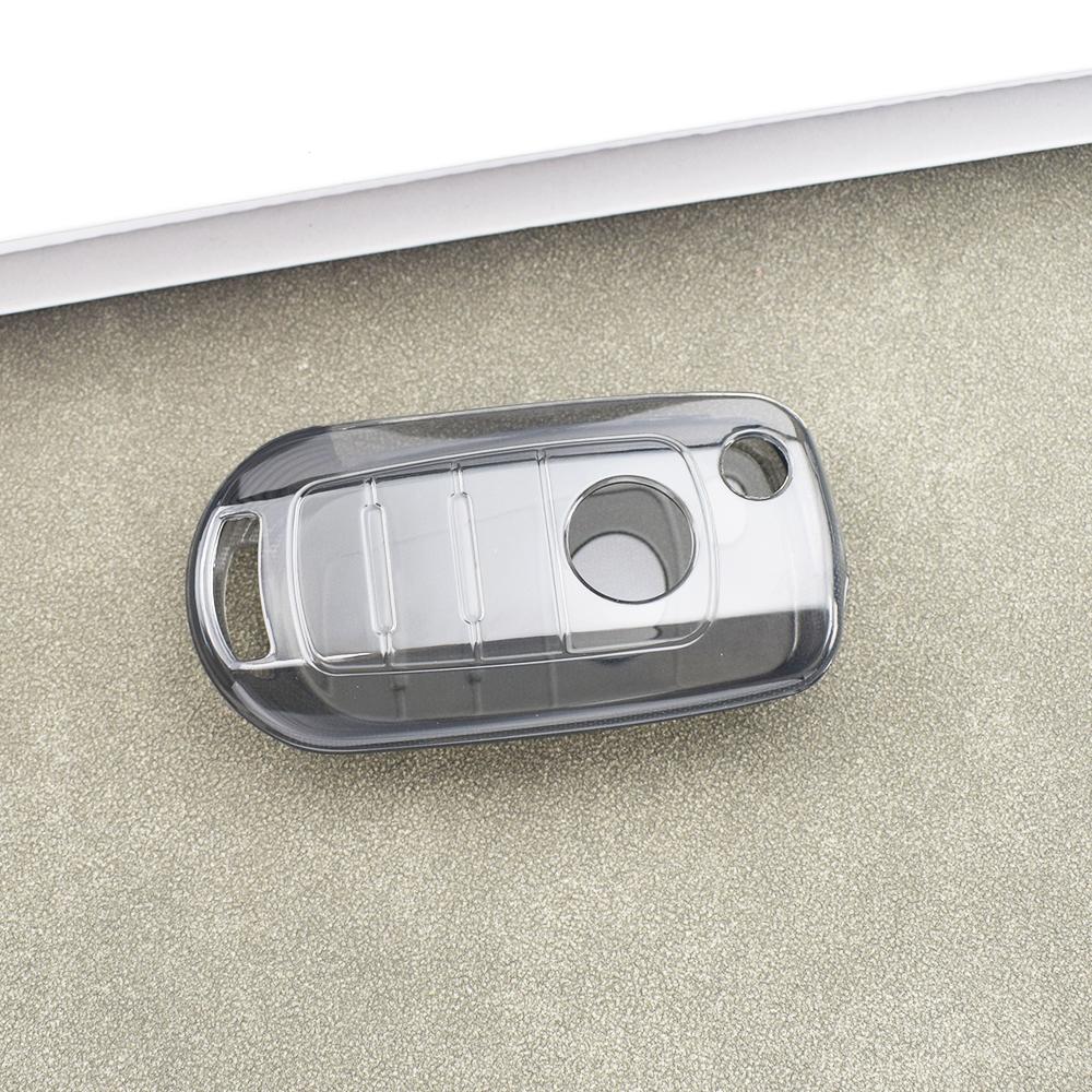 

Прозрачный ТПУ чехол-брелок для откидного ключа автомобиля для Fiat Cronos Egea 500X Toro Egea Toro Nuovo Grazie Tipo для Dodge Neon прозрачный черный