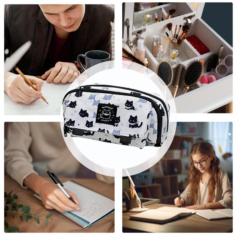 Kitten Pencil Case Multifunctional Pencil Pouch Multifunctional Pencil Pouch Portable Large Capacity Pencil Pouch Zippered Large