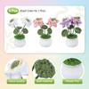 3pcs Crochet Flowers Knitting Crochet Flowers Lotus Potted Plants Handmade Flower Artificial Flower Home Decor Christmas Gift