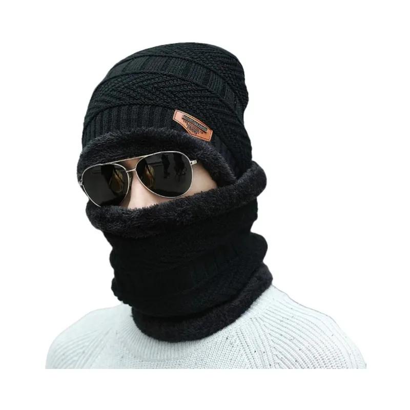 Winter Warm Hat Winter Beanie Men Women Wool Scarf Hat Outdoor Sports Sports Warm Knitted Thick Hat Warm Scarf Scarf Hat Set