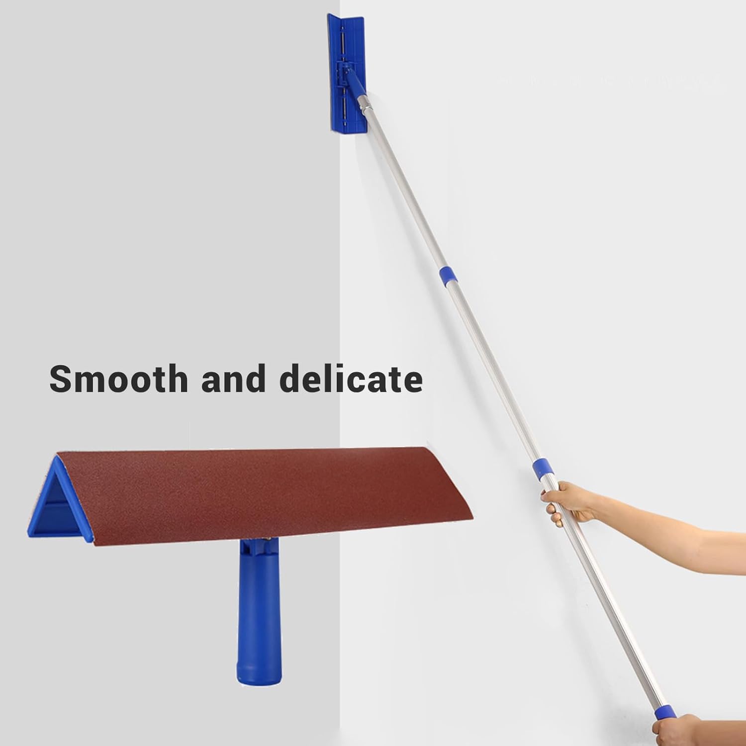 

Инструмент для полировки шпатлевки внутренних углов Держатель наждачной бумаги для гипсокартона Профессиональный инструмент для полировки гладкой наждачной бумагой с вращением на 360° Самоклеящийся ручной