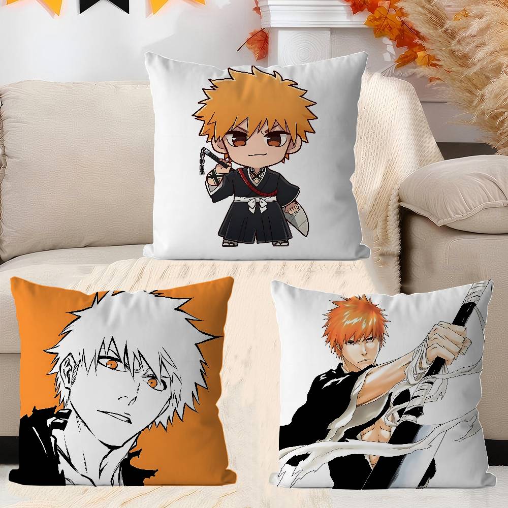 Kurosaki Ichigo Personalized Picture Text Home Decorative Pillows Household Gifts 45x45cm