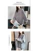 Women's Autumn Spliced Zipper Two-Piece Loose Sweatshirt - Long-Sleeve, Medium-Length, Trendy Large Size