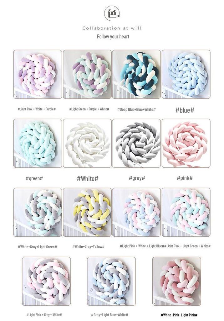 Fascia Anti-Collisione per Culla da Bambino INS: Treccia a Tre Fili Morbida Imbottitura per Quilting Fai da Te