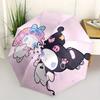 1pc My Melody and Kurome Cinnamoroll Automatic Opening and Closing Umbrella, Lightweight 3-Fold, With Cute Cartoon Characters, Suitable for Home, Outd