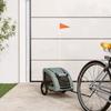 VidaXL Bicycle Trailer for Dog Grey Oxford Fabric and Iron 93951