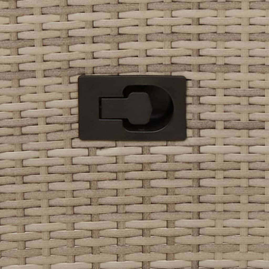 3 Piece Bistro Set with Beige Poly Rattan Cushions