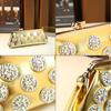 New Style Hot Stamping Button Women's Fashionable Dinner Handbag for Going Out Exquisite One Shoulder Hand-held Bag