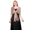 Sparkling Metallic Scarf With Buckle Women'S Evening Party Shawl Gold Silver Shiny Shawls For Bridal Bridesmaid Wedding Wraps