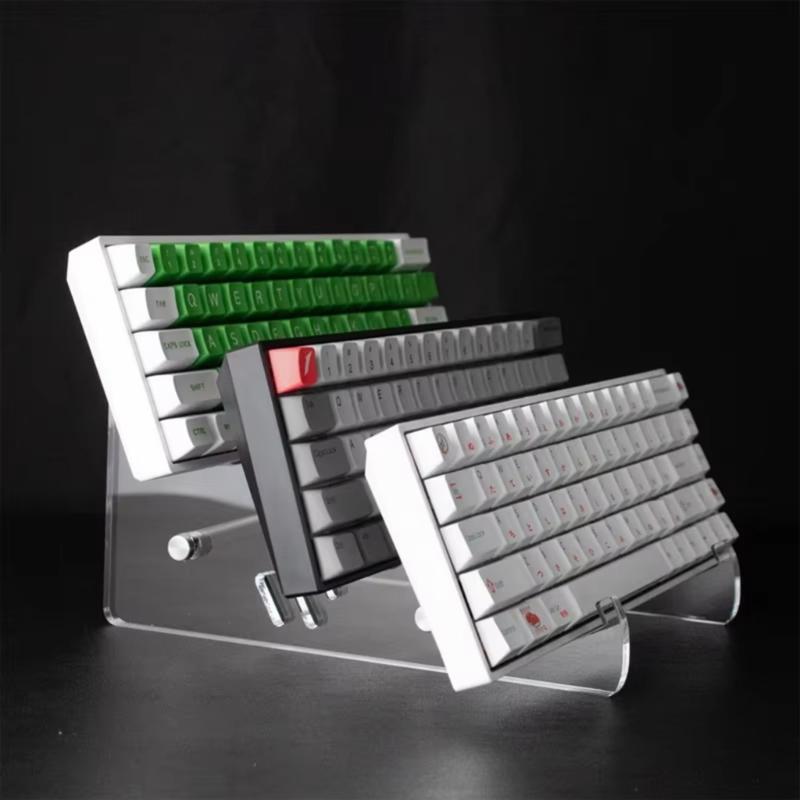 Acrylic Keyboard Stand Computer Mechanical Keyboard Rack Storage Mechanical Keyboard Holder for Gaming Programming