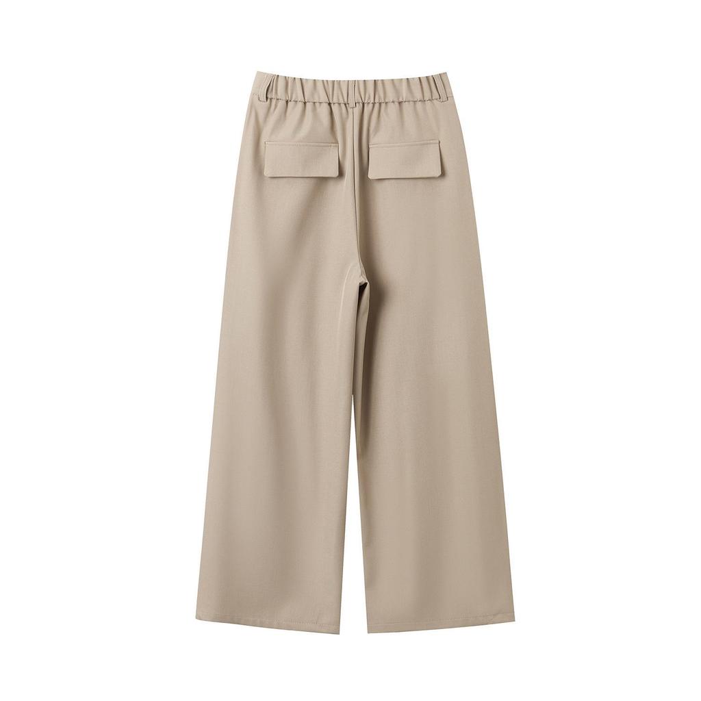 Men's High-end Wide-leg High-waisted Drape Pants for Early Spring 2026 - Casual Straight-leg Style