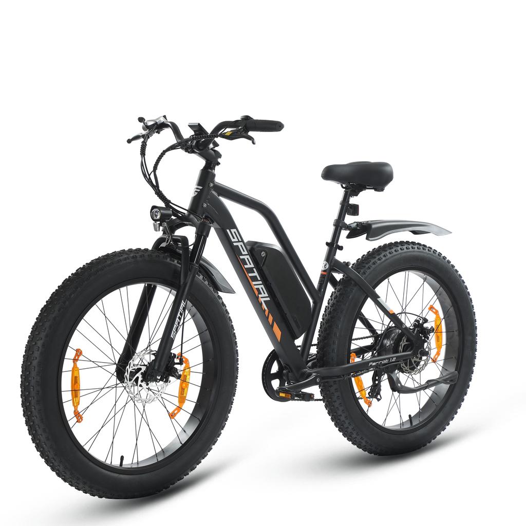 SPATIAL Parrot Bicicletta Elettrica da Donna All-Terrain Motore 250W Batteria 48V13AH Bicicletta Elettrica da Passeggio all'Aperto Bici Elettrica da Montagna Off-Road da 26 Pollici