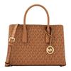 Ruthie RUTHIE Top Zip Round Letter Charm Coated Canvas Crossbody Tote Small Women's Brown
