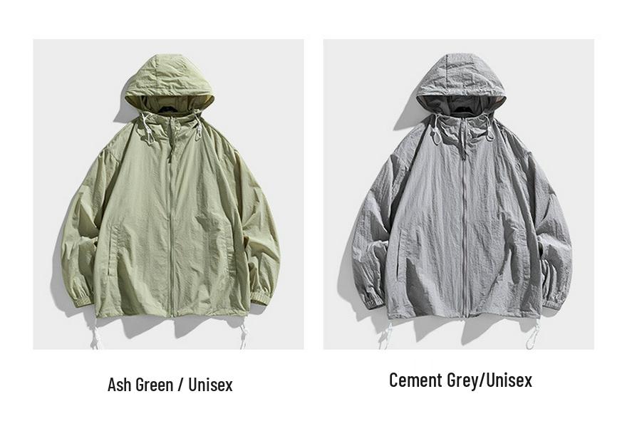Men's Ice Silk Quick-Dry Sun Protection Jacket - Lightweight Outdoor Sports and Couple's Outfit Option.
