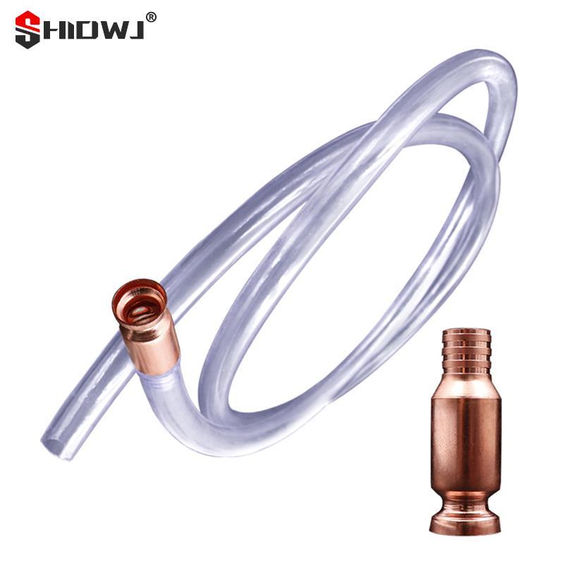 15mm 19mm Copper Siphon Filler Pipe Manual Pumping Oil Pipe Fittings Siphon Connector Gasline Fuel Water Shaker Siphon Hose