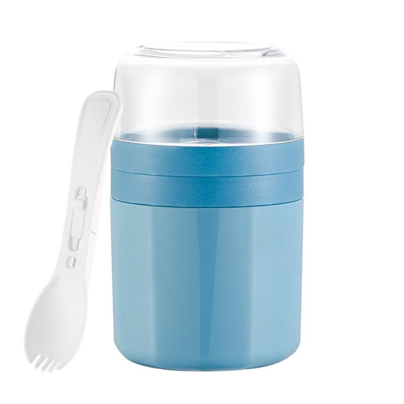Reusable Plastic Food Container Kids Breakfast Yogurt Salad Milk BPA-Free PP Cup With Lid 620ml 770ml Ins Style