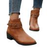 Autumn Coarse Heel Martin Boots Women's Boots British Retro Thick-soled Medium Boots Short Boots Side Zipper Western Cowboy