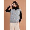 Basic House Women's Jacquard Knit Sleeveless Vest