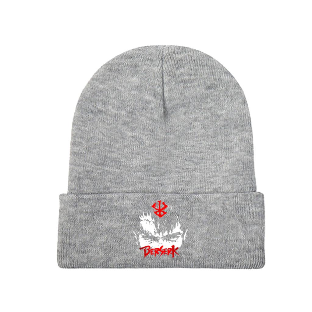 Berserk Guts Knitted Hat Beanies Autumn Winter Hats Warm Guts Manga Swordsman Gatsu Sacrifice Zodd Anime Cap for Unisex Women