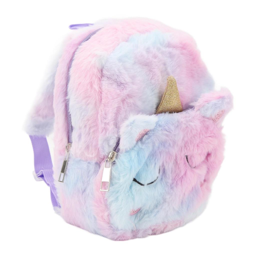 Cute Cartoon Backpack Soft Plush Toy Backpack Compact Schoolbag with   Strap for Girls Kids Toddlers