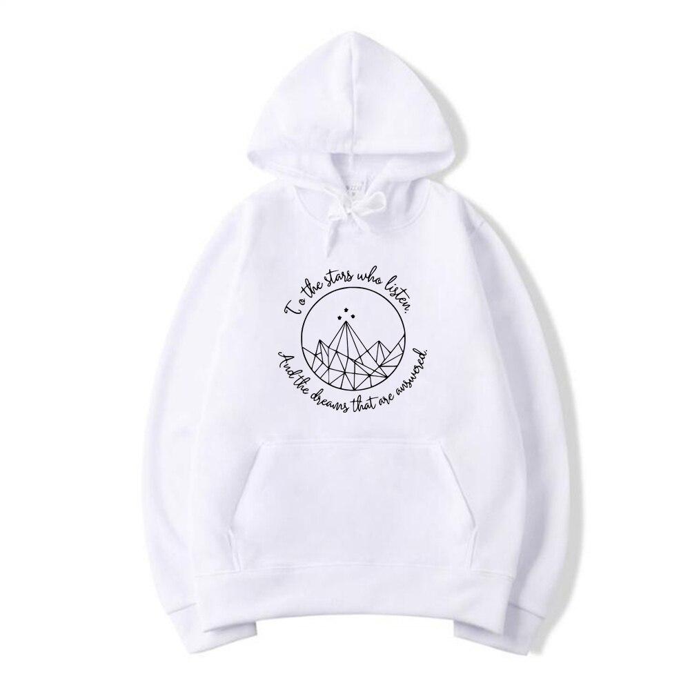Acotar Velaris Hoodie Night Court Hooded Sweatshirt Sarah J Mass ACOTAR Hoodies Velaris City of Starlight Unisex Pullovers Tops